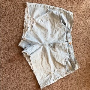 Universal Thread Light Blue Distressed Denim Shorts